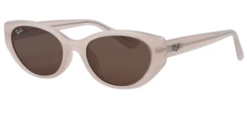 Ray-Ban RB4457D style-color 678673 Opal Beige / Dark Brown Lens
