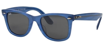 Ray-Ban RB2140F WAYFARER Asian Fit style-color 1409B1 Photo Striped Blue / Dark Grey Lens