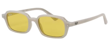 Ray-Ban RB4455 ZURI 0RB4455 style-color 68086D Cloudy Warm White / Yellow Mirror Flash Gold Lens