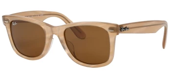 Ray-Ban RB2140F WAYFARER Asian Fit style-color 140833 Photo Striped Brown / Brown Lens