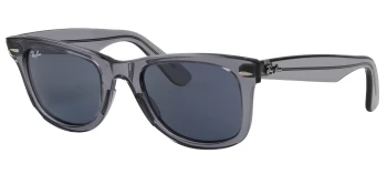 Ray-Ban RB2140 WAYFARER style-color 6773R5 Transparent Grey / Blue Lens