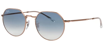 Ray-Ban RB3565 JACK style-color 92023F Rose Gold / Clear & Blue Lens