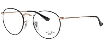 Ray-Ban RX3447V ROUND METAL style-color 3173 Black On Rose Gold
