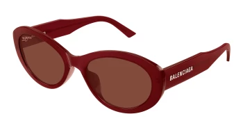 Balenciaga BB0446S style-color Burgundy 005 / RED Lens