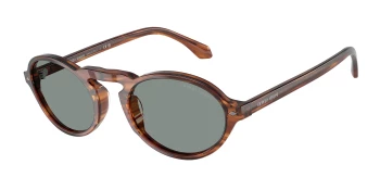 Giorgio Armani AR8219U style-color 616256 Striped Brown / Blue Lens