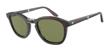 Giorgio Armani AR8170 style-color 59634E Striped Brown / Bottle Green Lens
