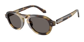 Giorgio Armani AR8244 style-color 6301B1 Brown Yellow Havana / Dark Grey Lens