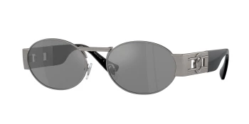Versace VE2264 style-color 10016G Matte Gunmetal / Grey Mirror Silver Lens