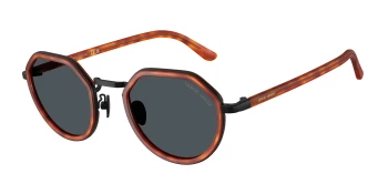 Giorgio Armani AR6181 style-color 6404R5 Brown Turtle / Blue Lens