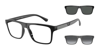 Emporio Armani EA4115F Asian Fit style-color 50171W Shiny Black / Clear Lens
