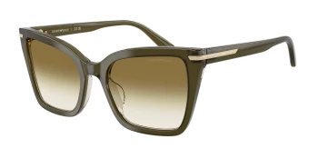 Emporio Armani EA4273BU style-color 63788E Shiny Dark Green / Clear Gradient Dark Green Lens