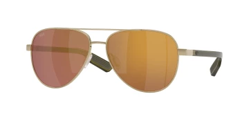 Costa Del Mar 6S4002 PELI 06S4002 style-color 400230 Brushed Gold / Gold Mirror Lightwave Glass Lens