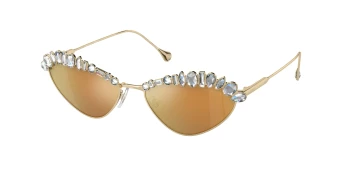 Swarovski SK7009 style-color 40137P Pale Gold / Brown Mirror Gold Lens