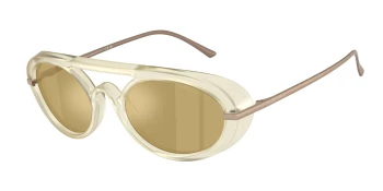 Giorgio Armani AR8256 style-color 6409O8 Transparent Light Yellow / Green Olive Gold Mirror Lens