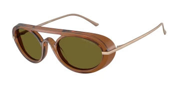 Giorgio Armani AR8256 style-color 6410/2 Transparent Brown / Dark Green Lens