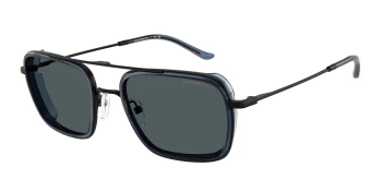 Emporio Armani EA2162 style-color 300180 Matte Black / Blue Lens