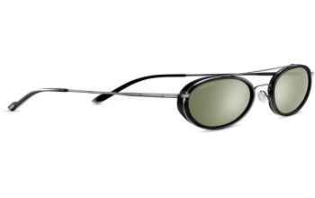 Serengeti GEARY style-color 648 Shiny Dark Gunmetal Black Shiny Acetate / Mineral Polarized 555nm Cat 3 to 3 Lens