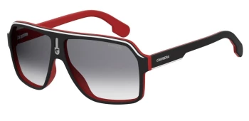 Carrera 1001/S style-color Matte Black Red 0BLX / Dark Gray Gradient 9O Lens