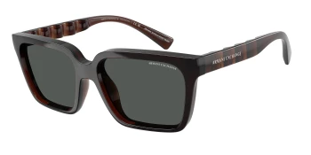 Armani Exchange AX4147S style-color 835887 Shiny Transparent Brown / Dark Grey Lens