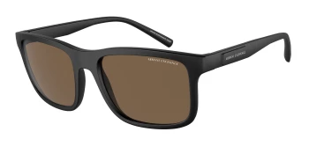 Armani Exchange AX4145S style-color 807873 Matte Black / Dark Brown Lens