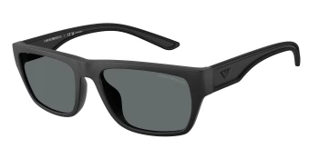 Emporio Armani EA4267U style-color 500181 Rubberized Matte Black / Dark Grey Polarized Lens