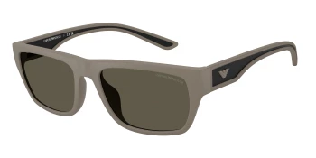 Emporio Armani EA4267U style-color 636187 Rubberized Matte Light Brown / Dark Grey Lens