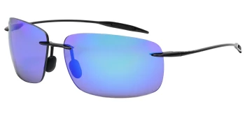 Maui Jim Breakwall style-color Shiny Black / Blue Hawaii Lens