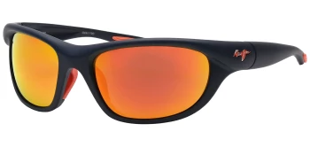 Maui Jim HAULANI style-color Matte Solid Dark Blue With Orange / HAWAII LAVA&trade; Lens