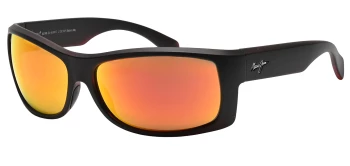 Maui Jim EQUATOR style-color RM848-04 Black With Red Interior / HAWAII LAVA Lens