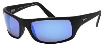 Maui Jim PEAHI style-color B202-2M Black Matte Rubber / Blue Hawaii Lens