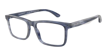 Emporio Armani EA3227 style-color 6054 Shiny Blue / Top Smoke