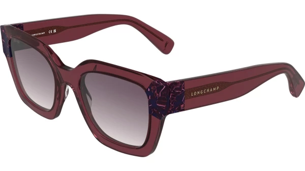 Longchamp Black Marbled Frame Sunglasses with Gradient Lenses Sunglasses Black - OTHER | Longchamp US main image 2