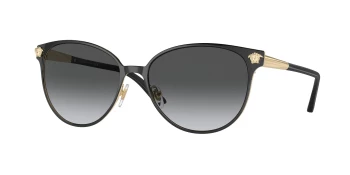 Versace VE2168 style-color 1377T3 Black / Pale Gold / Grey Gradient Lens