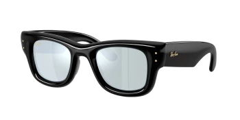 Ray-Ban RB4940 WAYFARER PUFFER 0RB4940 style-color 601/30 Black / Green/Silver Plan Lens