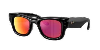 Ray-Ban RB4940 WAYFARER PUFFER 0RB4940 style-color 601/6Q Black / Orange/Brown Lens