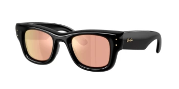 Ray-Ban RB4940 WAYFARER PUFFER 0RB4940 style-color 601/7J Black / Dark Brown/Rose Gold Lens