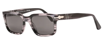 Persol PO3272S style-color 1238B1 Striped Black & Grey / Dark Grey Lens