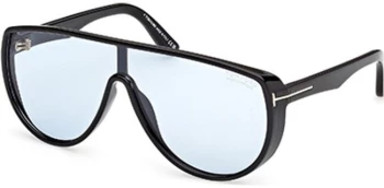 Tom Ford FT1182 Achilles style-color 01V Shiny Black / blue Lens