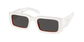 Prada PR 06YS style-color 17M5S0 Talc / Orange / Dark Grey Lens