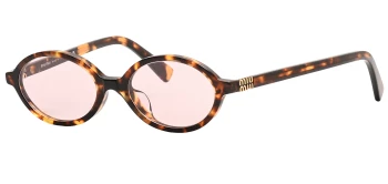 Miu Miu MU 04ZSF style-color 14L4I0 Honey Havana / Pink Lens