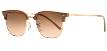 Ray-Ban RB4416 NEW CLUBMASTER style-color 672151 Beige On Gold / Light Brown Lens