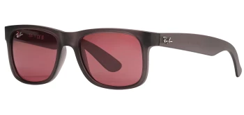 Ray-Ban RB4165 JUSTIN style-color 687375 Opal Grey / Dark Violet Lens