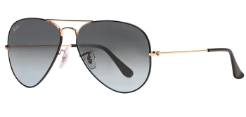 Ray-Ban RB3025 AVIATOR LARGE METAL style-color 9271GK Black On Arista / Blue Vintage Gradient Black Lens