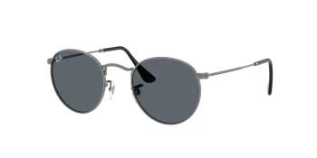 Ray-Ban RB3447 ROUND METAL style-color 029/R5 Gunmetal / Blue Lens