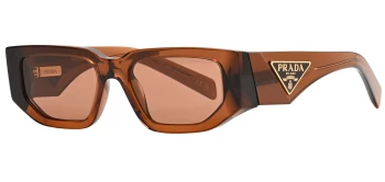 Prada PR 09ZS style-color 20H90Q Dark Brown Transparent / Brown Lens