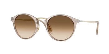 Persol PO3166S style-color 124051 Transparent Brown Grey / Clear Gradient Brown Lens