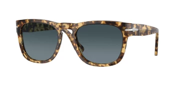 Persol PO3333S ELIO 0PO3333S style-color 1056S3 Beige Tortoise / Blue Gradient Dark Blue Polarized Lens