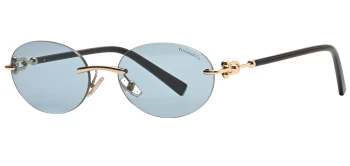 Tiffany TF3104D style-color 602180 Pale Gold / Blue Lens