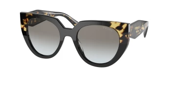 Prada PR 14WS style-color 3890A7 Black / Tortoise / Grey Gradient Lens