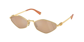 Miu Miu MU 56ZS style-color 5AK40D Gold / Light Orange Mirror Silver Lens